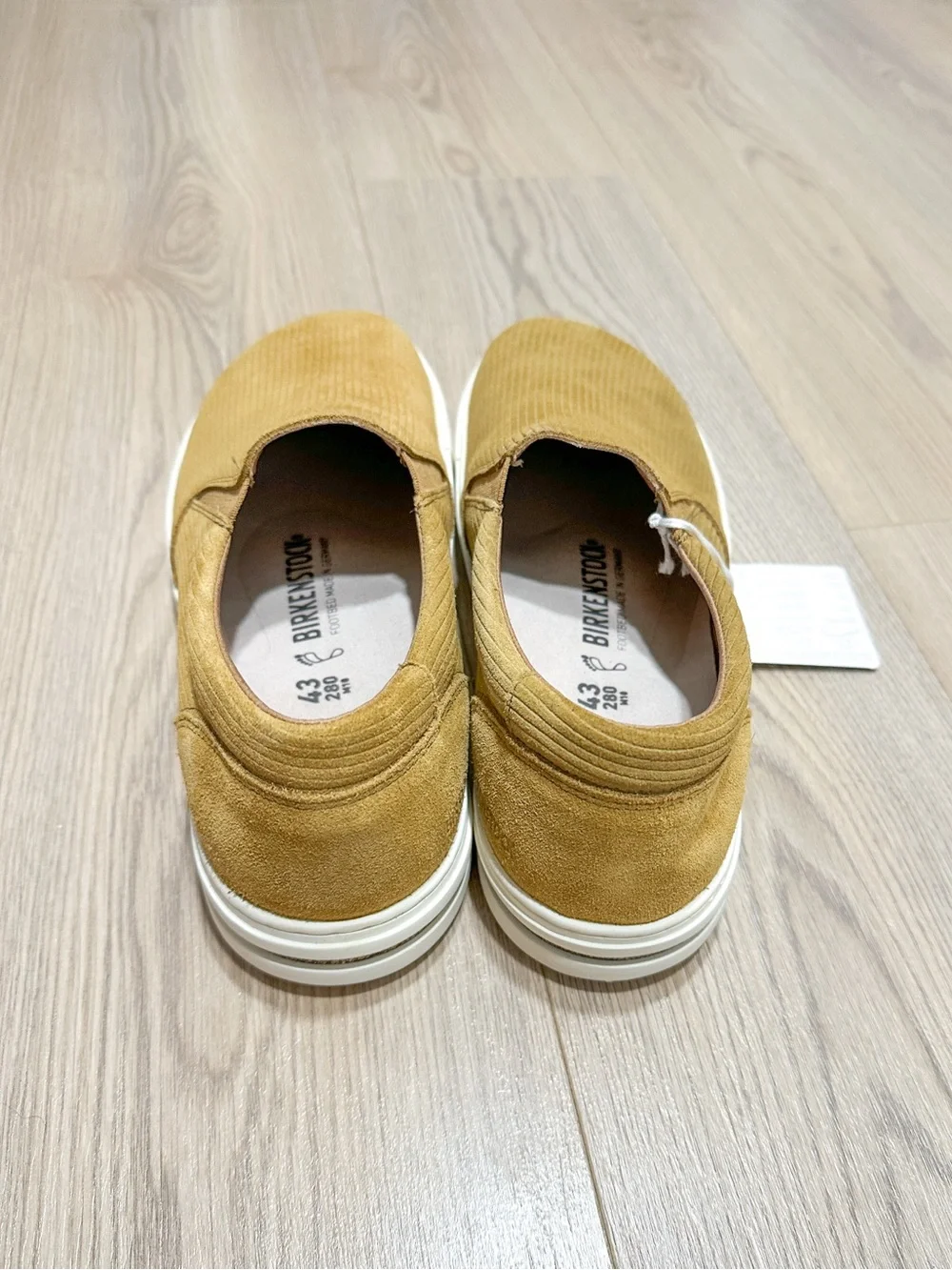 Birkenstock Mens Oswego Slip On Sneakers 10/43 NWT Cork Brown Suede Shoes